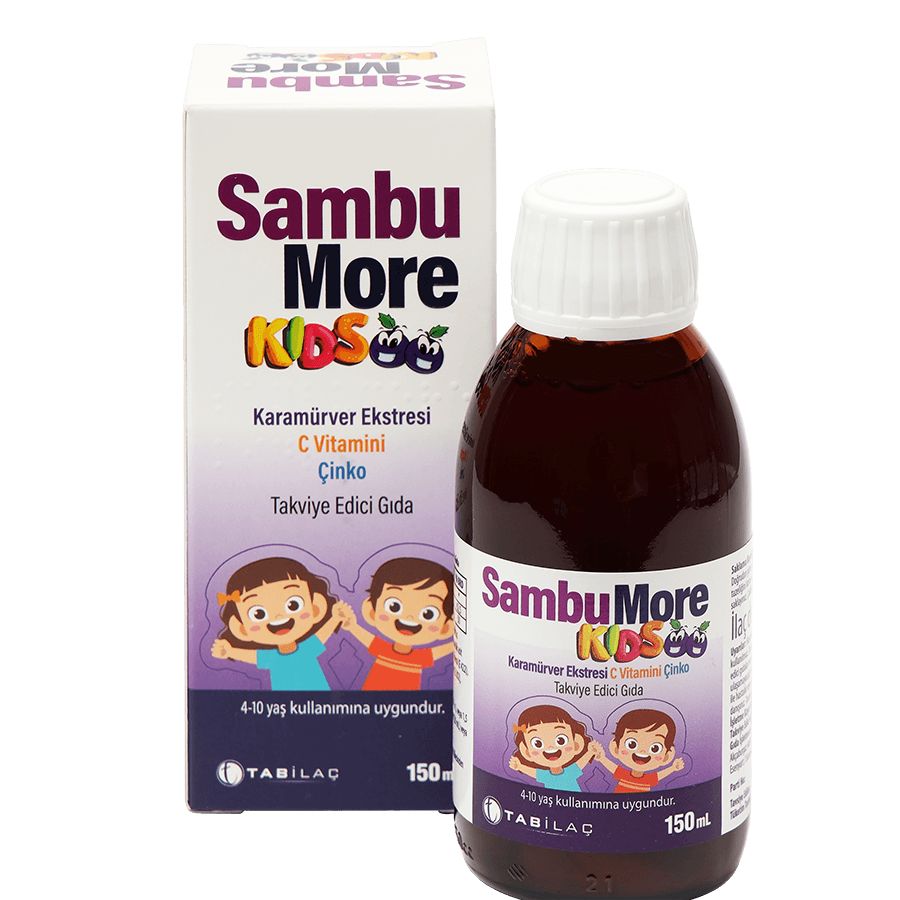 SambuMore Kids Karamürver, Vitamin C, Çinko İçeren Sıvı Takviye Edici Gıda
