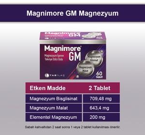  Magnimore GM Magnezyum İçeren Takviye Edici Gıda