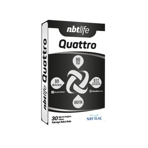  Nbtlife Quattro Vitamin B6, Folat(Vitamin B9), Vitamin B12 ve Biotin İçeren Takviye Edici Gıda