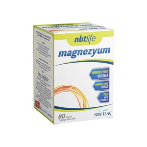  NBTLIFE Magnezyum ve Piridoksal 5'-Fosfat(Vitamin B6) İçeren Kapsül Takviye Edici Gıda