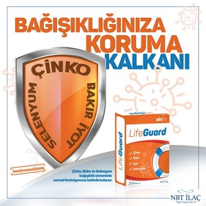  Nbtlife Lifeguard Selenyum, Çinko, Bakır ve İyot İçeren Takviye Edici Gıda