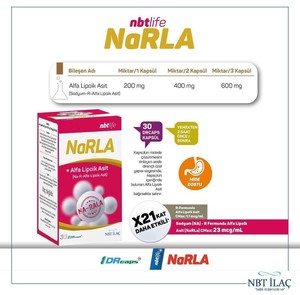  Narla Alfa Lipoik Asit İçeren 200 mg Takviye Edici Gıda