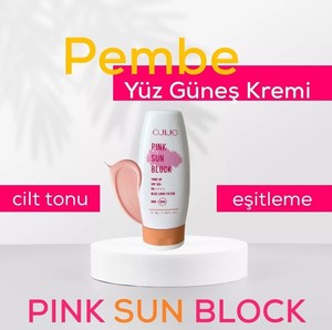  SPF 50+ Pink Sun Block Ton Eşitleyici Pembe Güneş Kremi ve Pa++++ 50ml