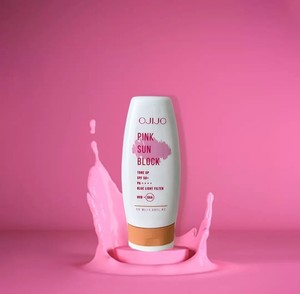  SPF 50+ Pink Sun Block Ton Eşitleyici Pembe Güneş Kremi ve Pa++++ 50ml