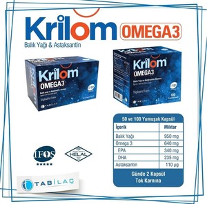  Krilom Omega 3, 100 Kapsül