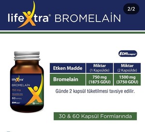  Lifextra Bromelain 60 Kapsül