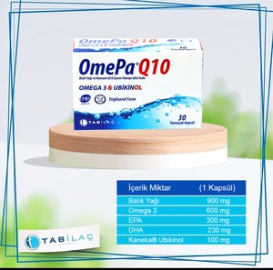  Omepa Q10 Balık Yağı ve Koenzim Q10 İçeren Takviye Edici Gıda