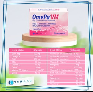  Omepa VM Omega 3, Multivitamin, Multimineral Takviye Edici Gıda