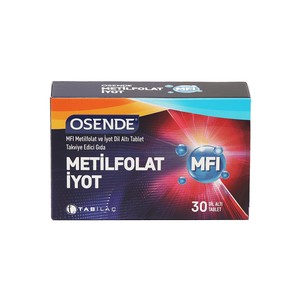  Osende MFi Metilfolat ve İyot Dil Altı Tablet Takviye Edici Gıda